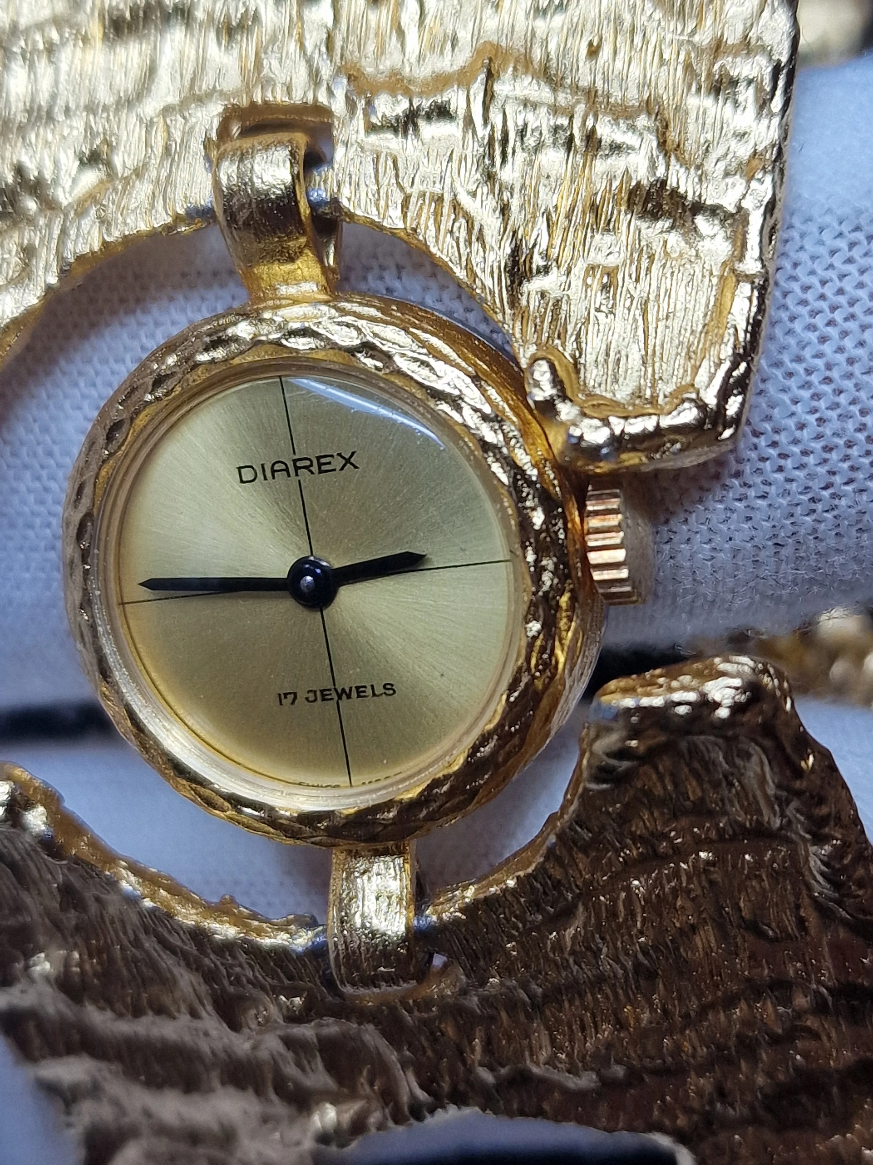 Vintage Women's Jewelry Watch "DIAREX" – 1960s, Hand-Wound, Gold-Tone 13